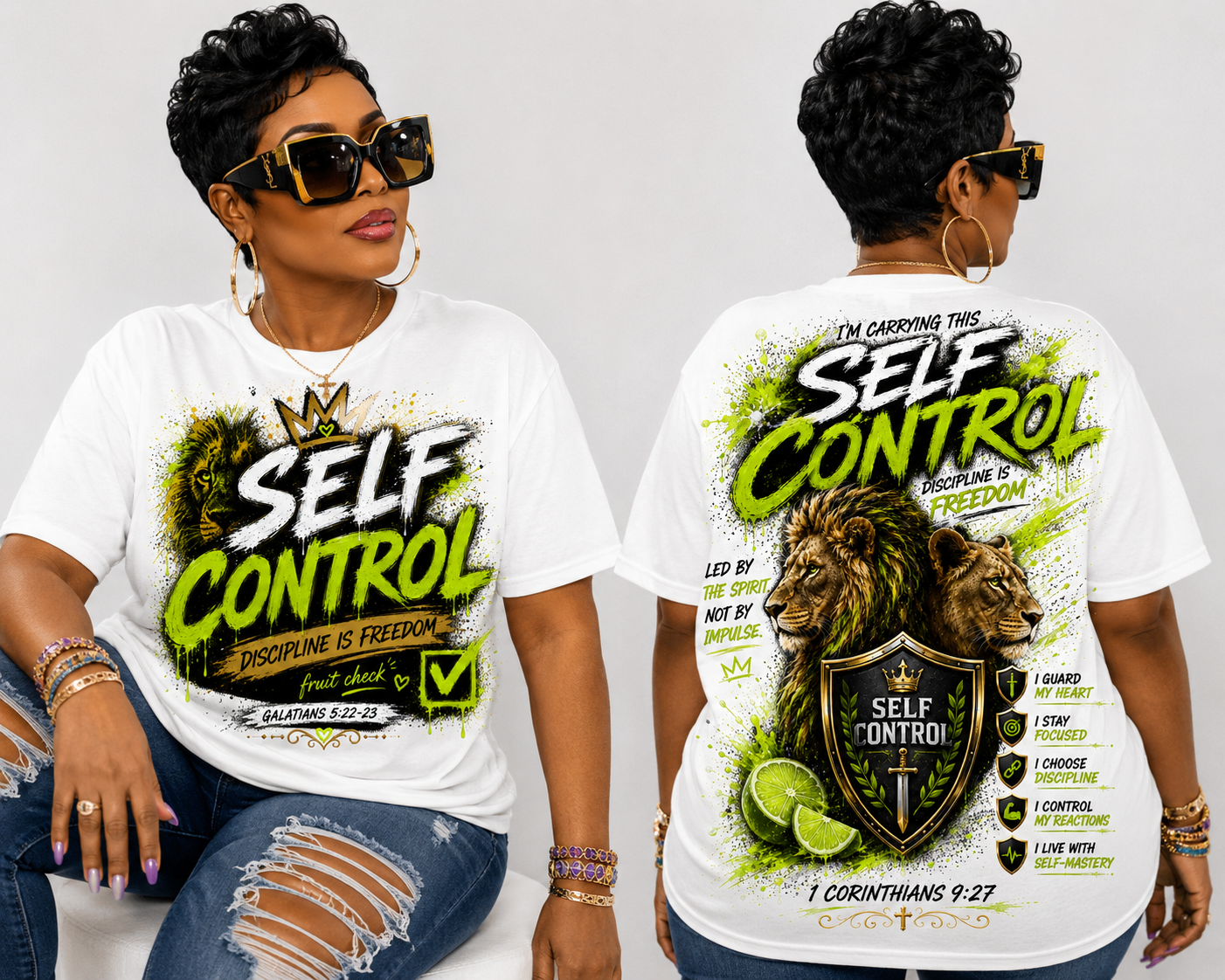 Fruit of Self-Control — Discipline Is Freedom Fruit Check Tee