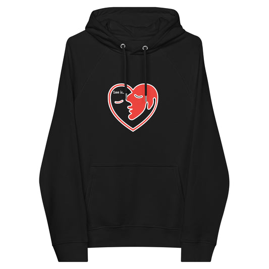 Love Is...Unisex eco raglan hoodie