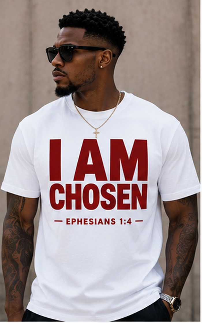I AM Chosen T-Shirt | Ephesians 1:4 Christian Faith Tee