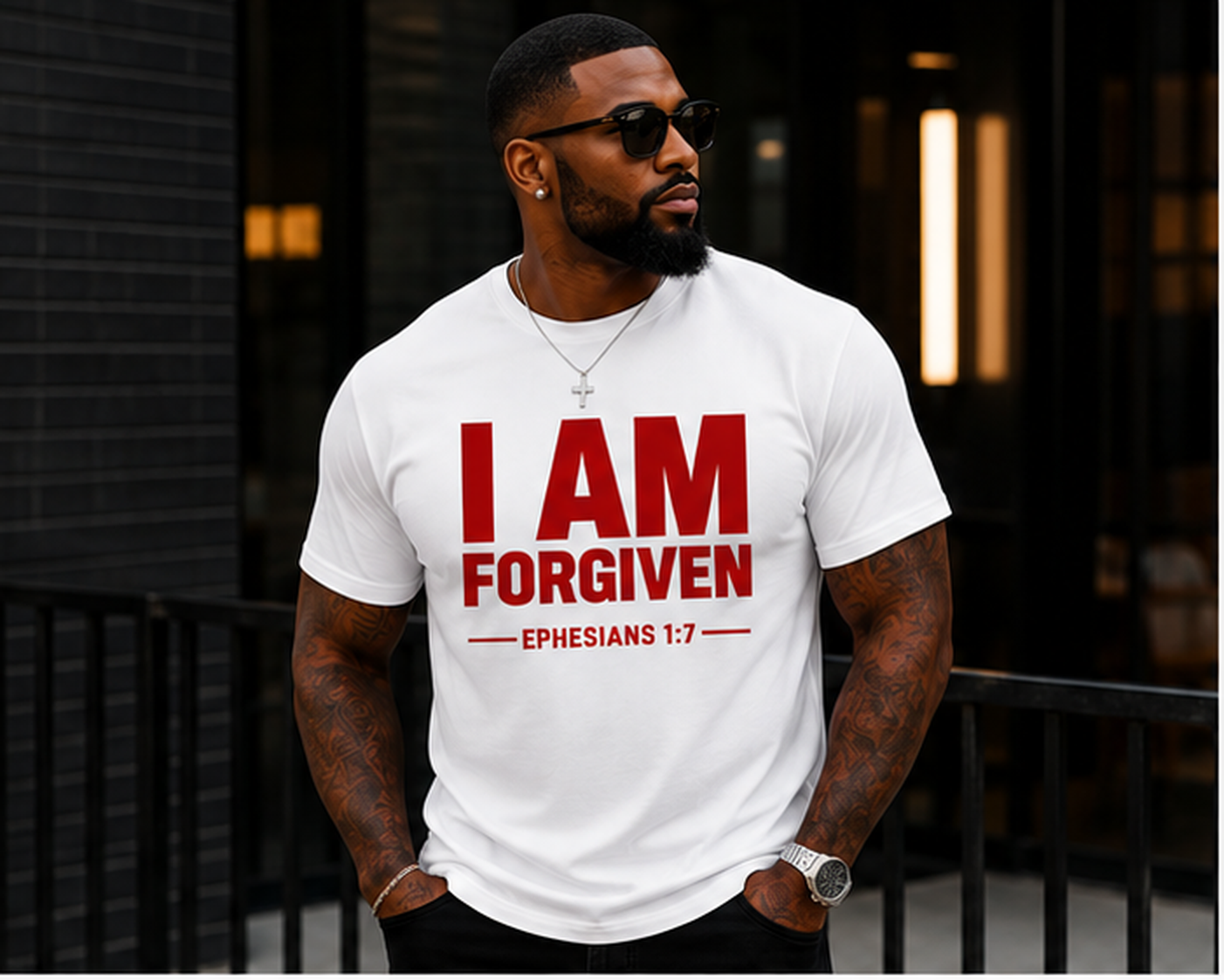 I AM Forgiven T-Shirt | Ephesians 1:7 Christian Faith Tee