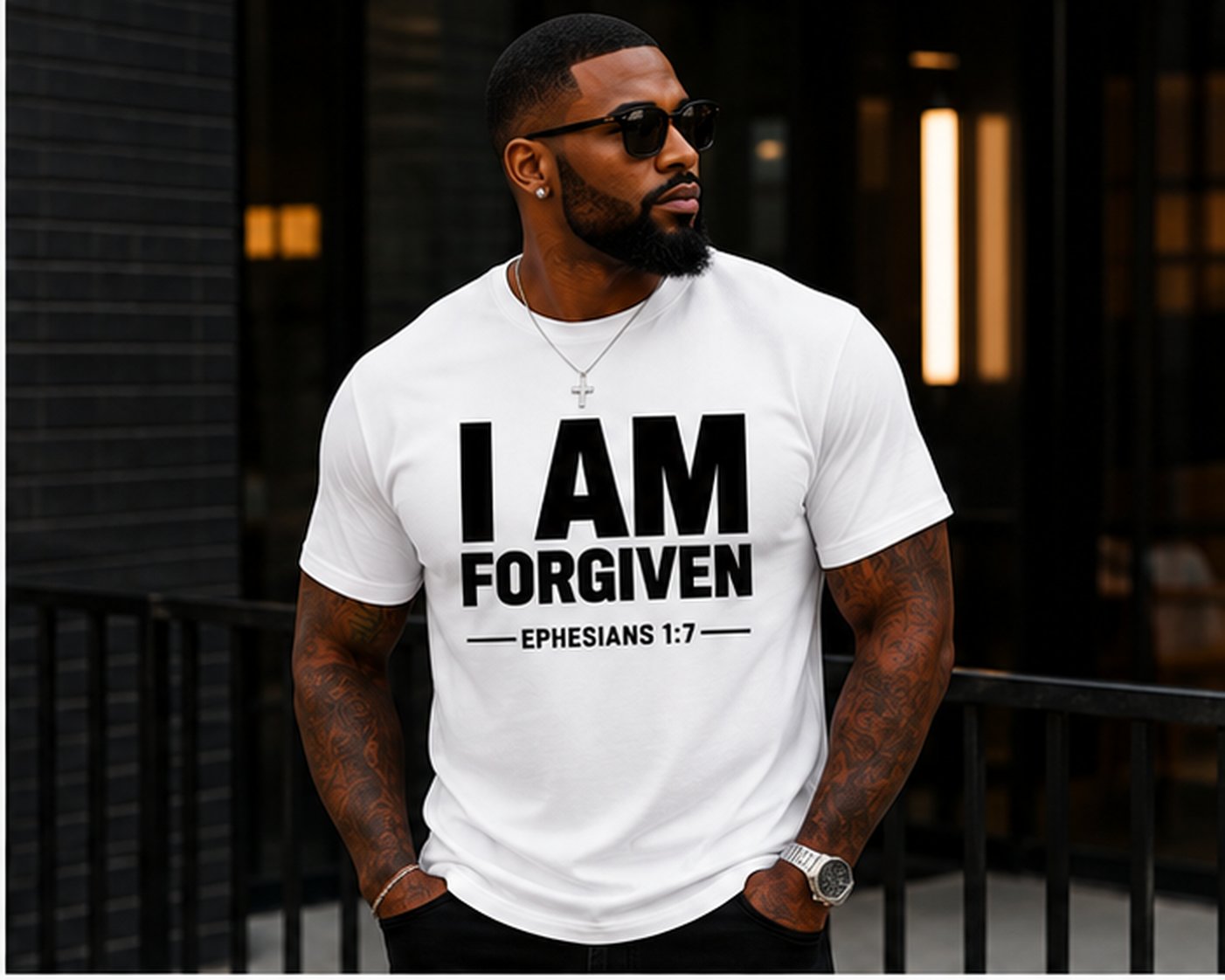 I AM Forgiven T-Shirt | Ephesians 1:7 Christian Faith Tee