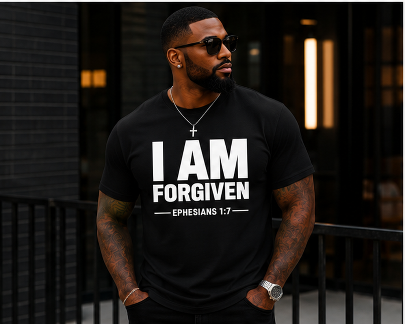 I AM Forgiven T-Shirt | Ephesians 1:7 Christian Faith Tee