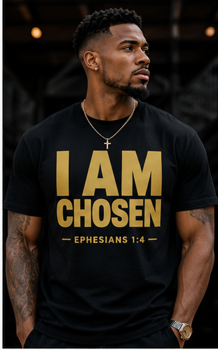 I AM Chosen T-Shirt | Ephesians 1:4 Christian Faith Tee