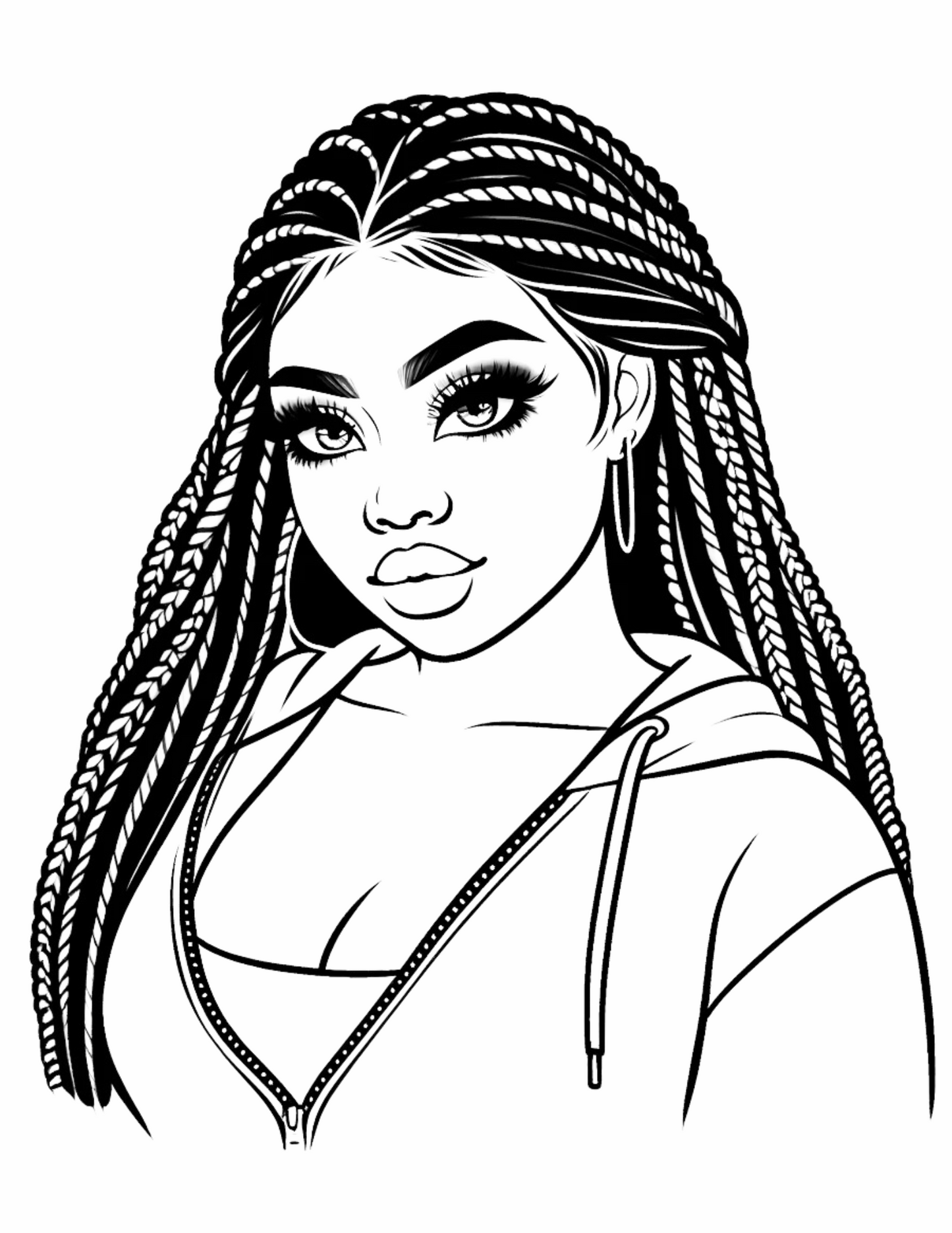 Braided Baddie coloring bundle