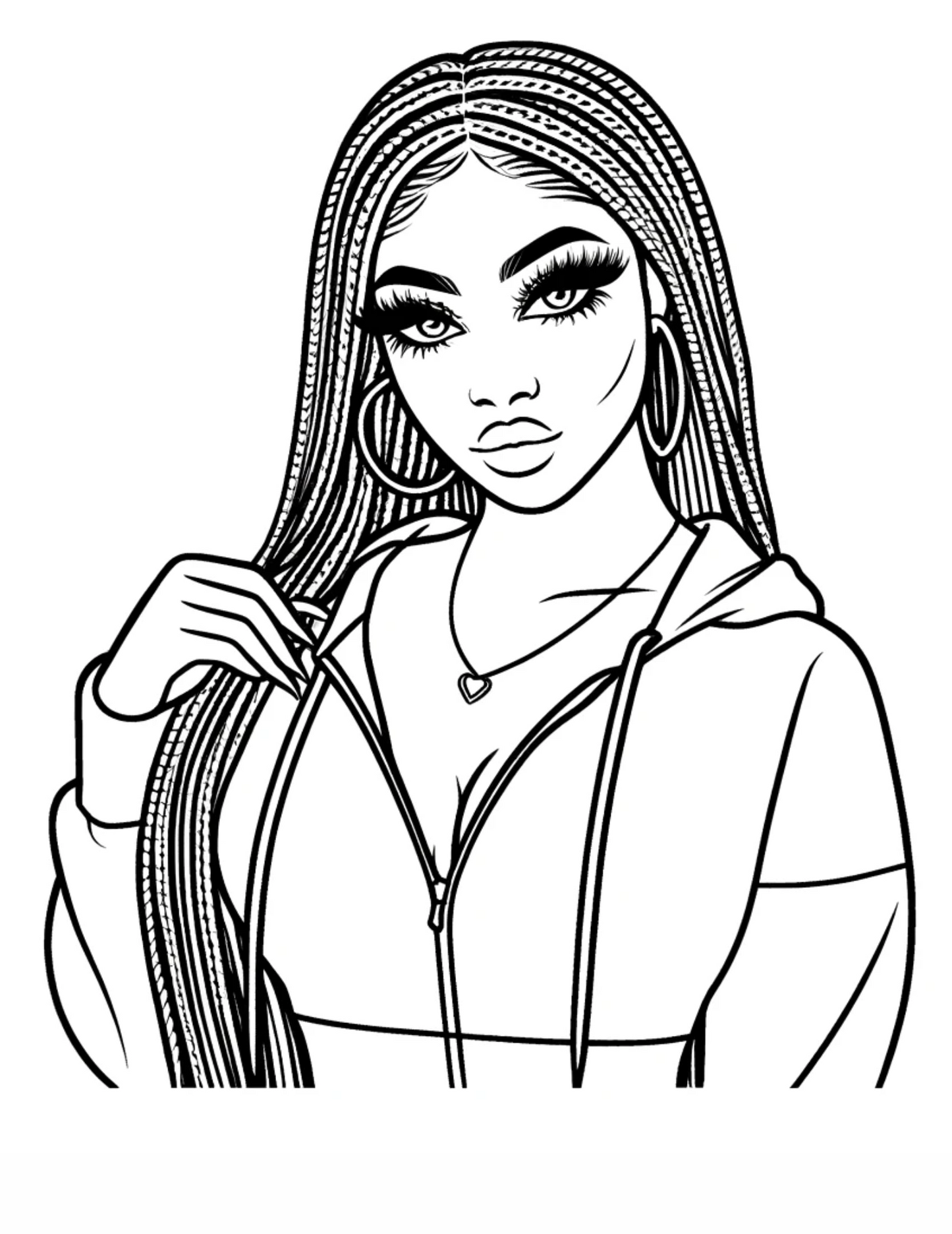 Braided Baddie coloring bundle