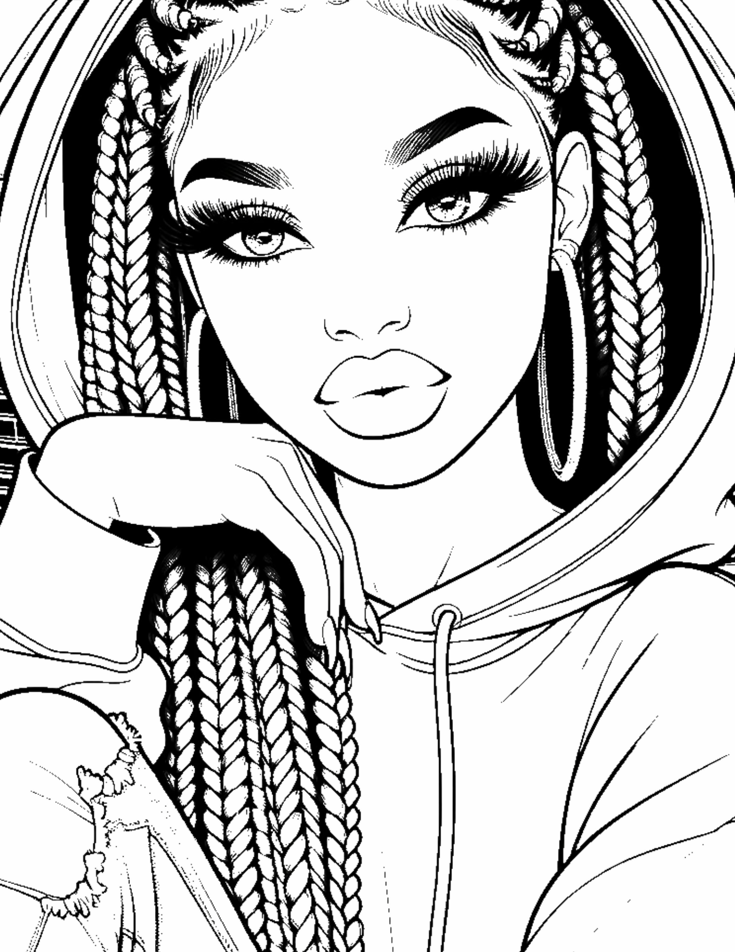 Braided Baddie coloring bundle