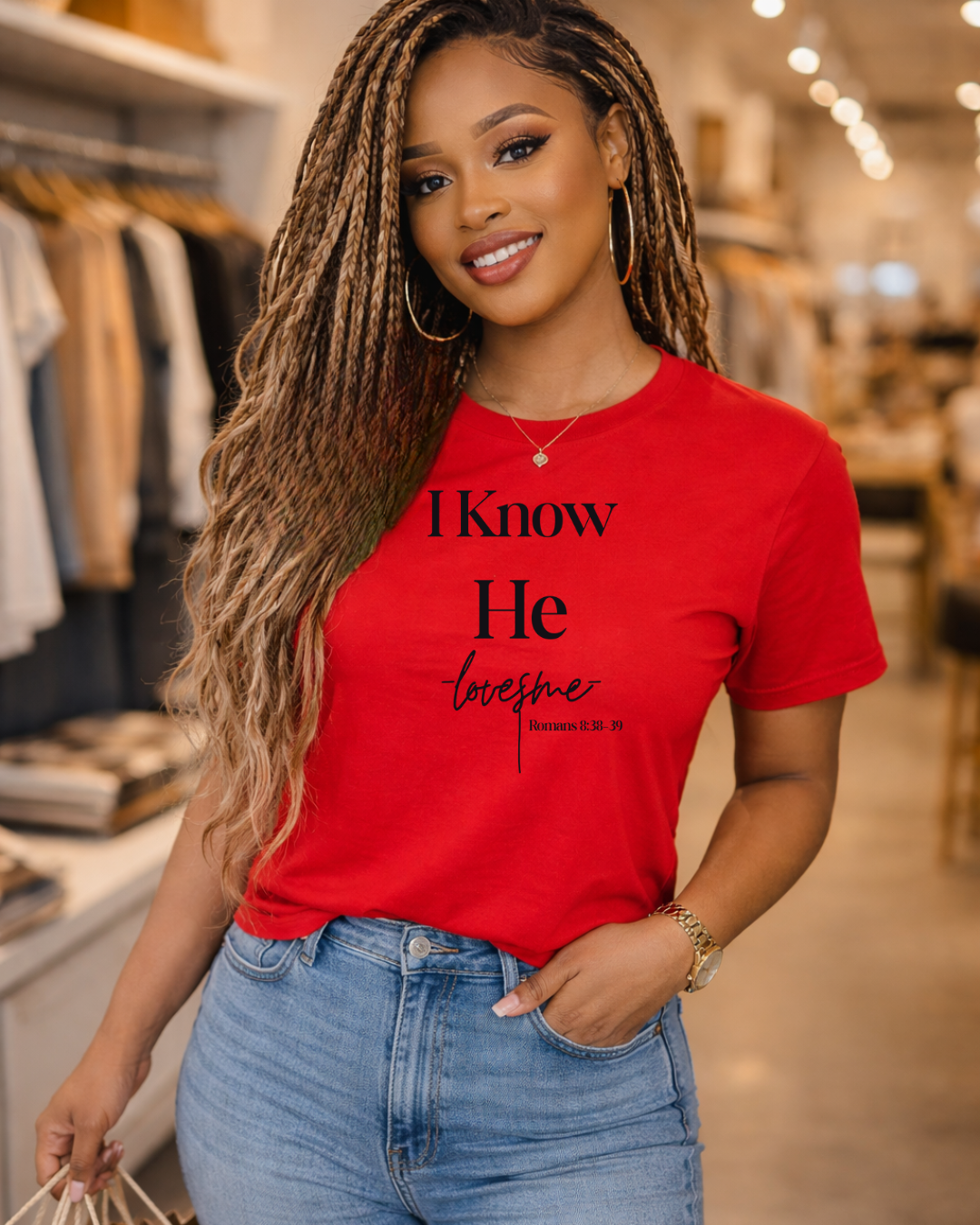 I Know He Loves Me Adult Tee