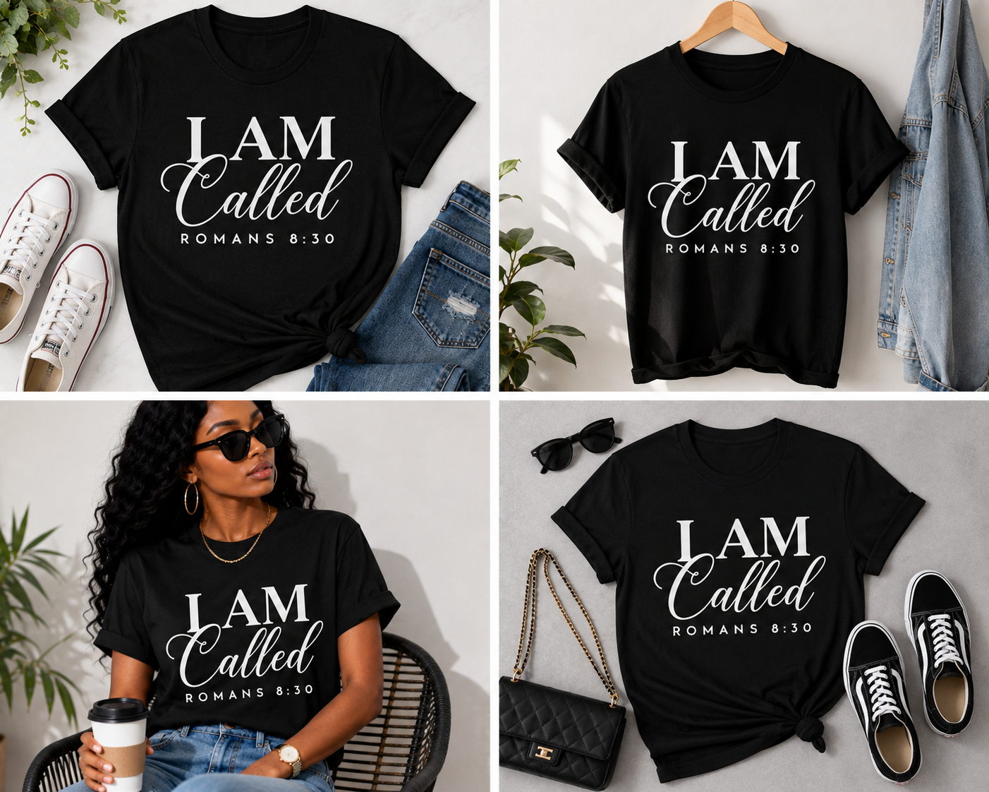 I AM Called Cursive T-Shirt | Romans 8:30 Christian Faith Tee