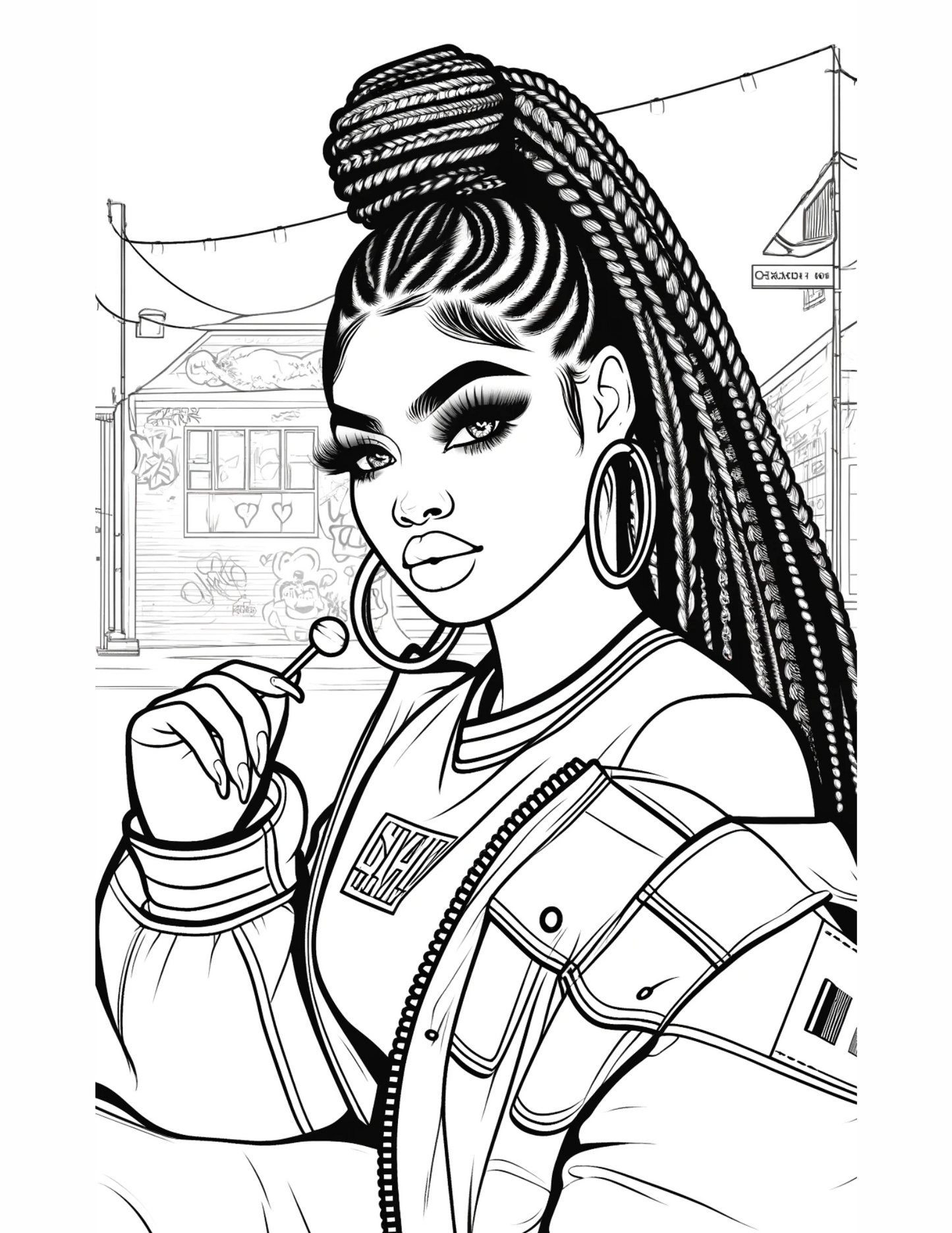 Braided Baddie coloring bundle