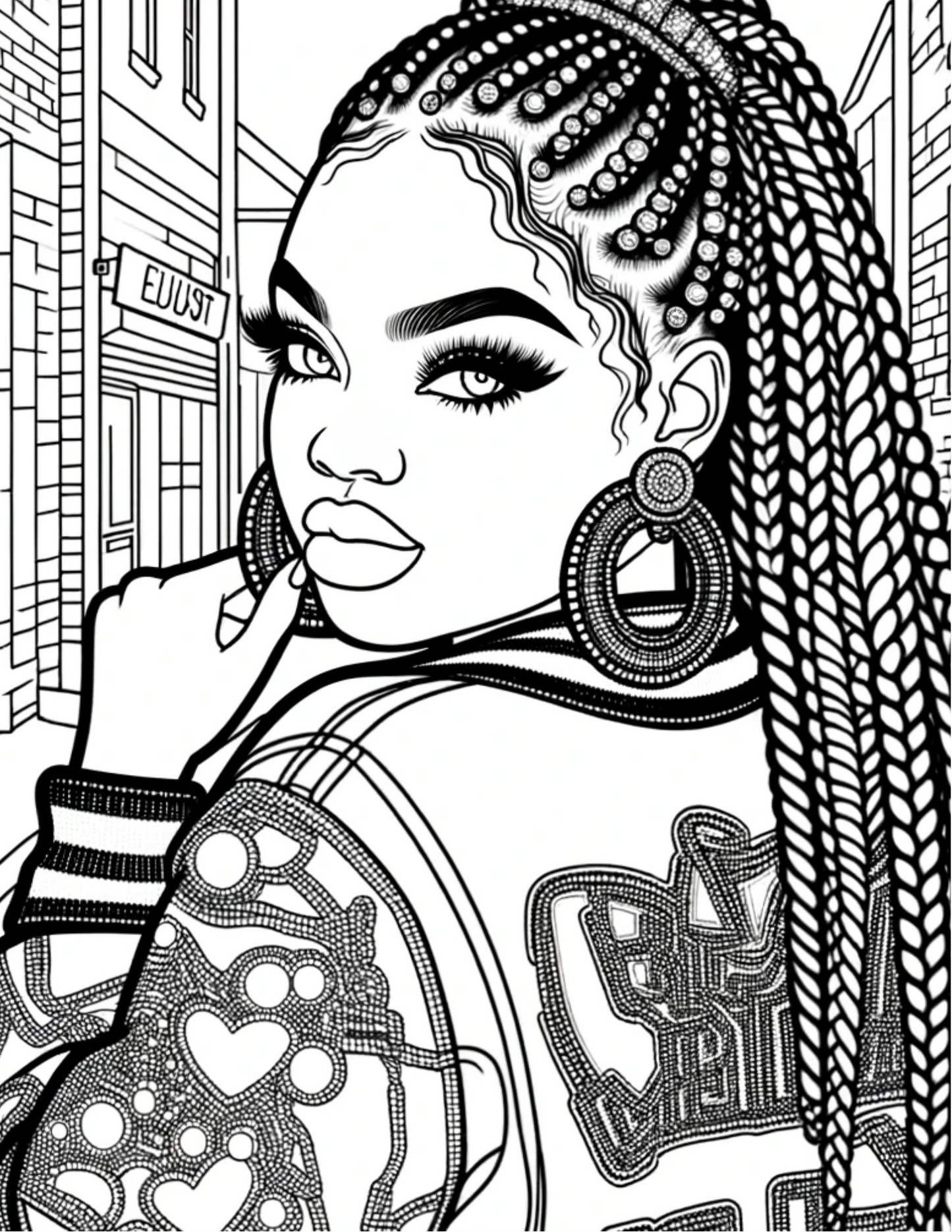 Braided Baddie coloring bundle