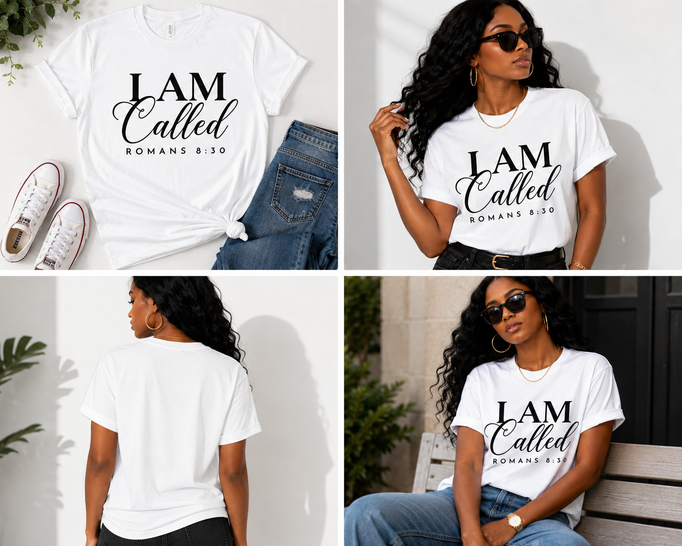 I AM Called Cursive T-Shirt | Romans 8:30 Christian Faith Tee