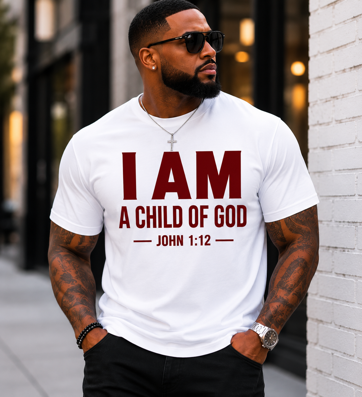 I AM A Child of God T-Shirt | John 1:12 Christian Faith Tee