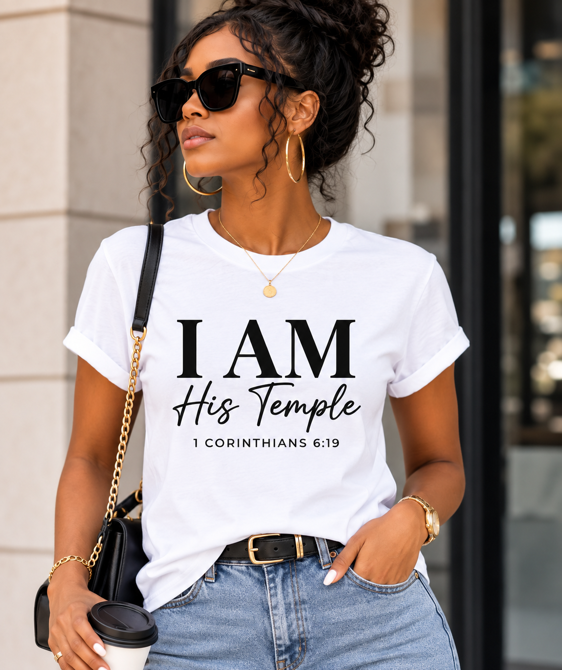 I AM His Temple Cursive T-Shirt | 1 Corinthians 6:19 Christian Faith Tee