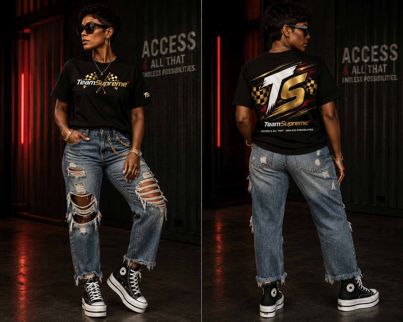 Access TS Racecar. Vibes Team Tee