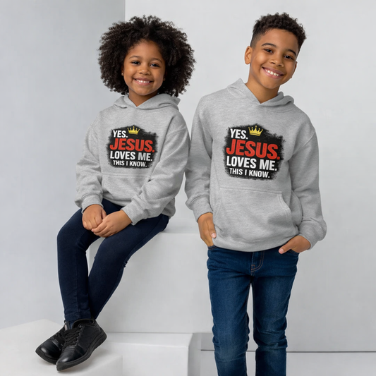I Know Jesus Loves Me Kids fleece hoodie
