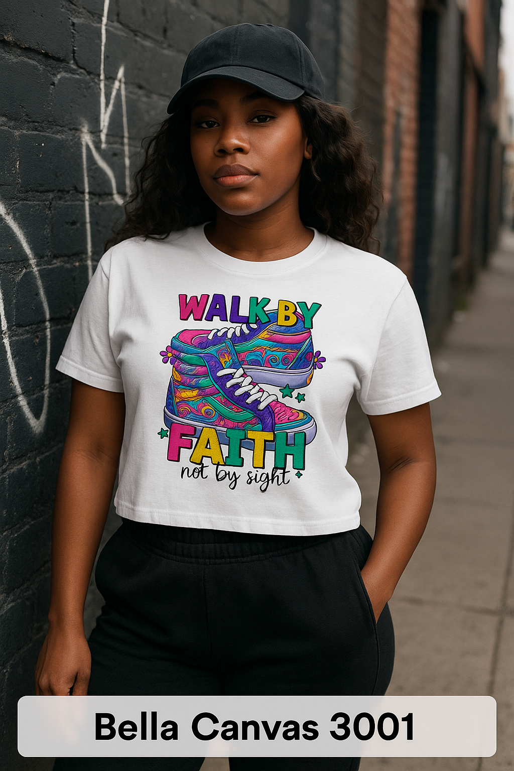 Walk By Faith Vibrant colors tshirt