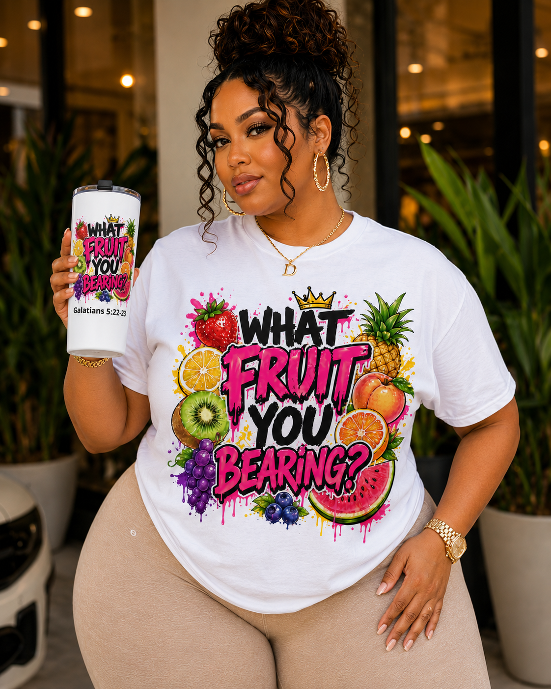 What Fruit You Bearing? Tapered stainless steel tumbler