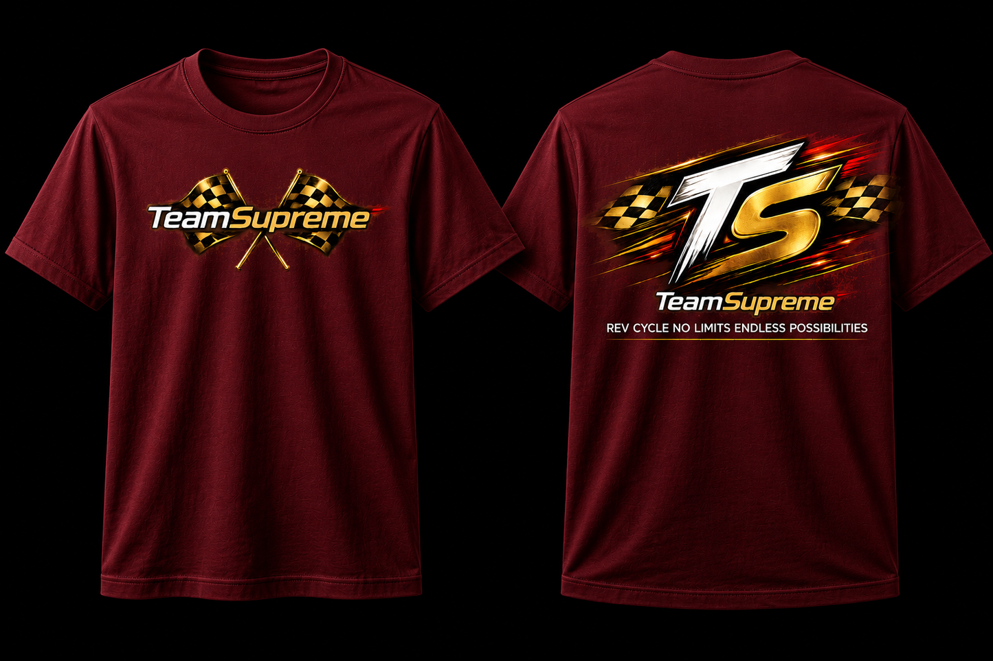 Revenue Cycle TS Race car. Vibes Team Tee