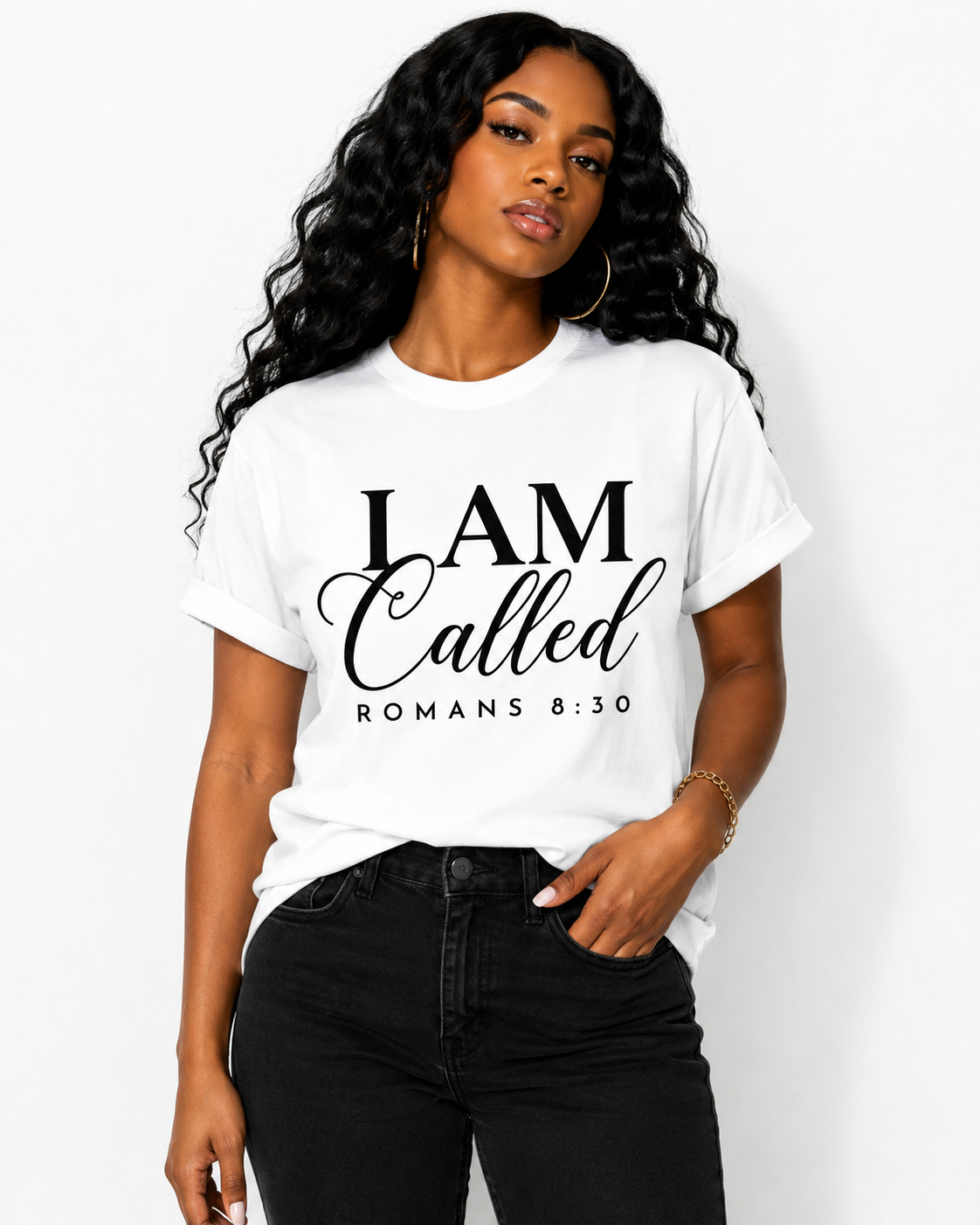 I AM Called Cursive T-Shirt | Romans 8:30 Christian Faith Tee