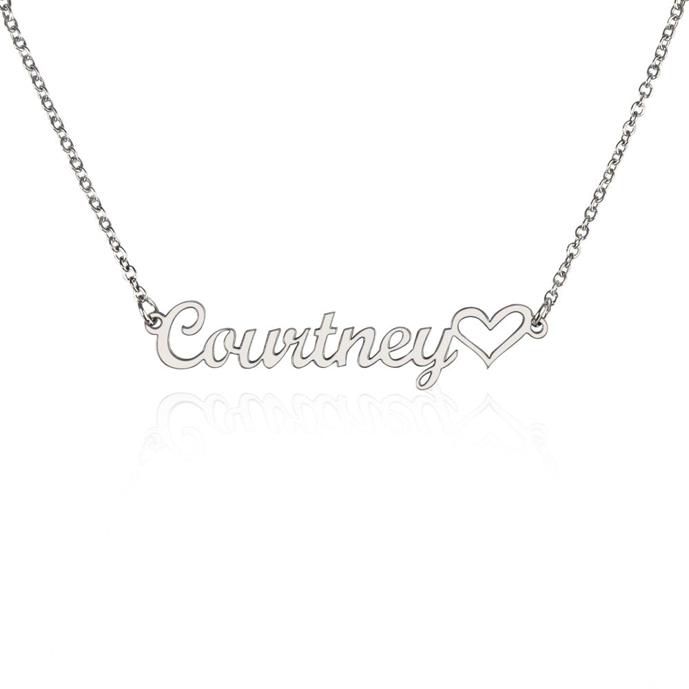 Custom Name Necklace plus heart