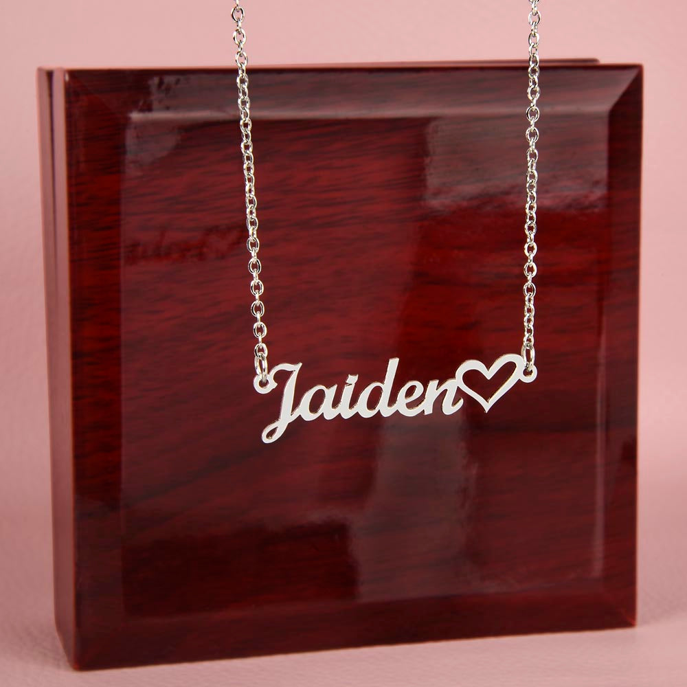 Custom Name Necklace plus heart