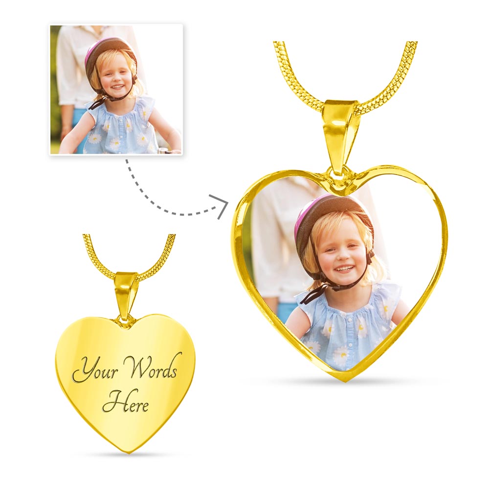 Custom Memorial Heart Necklace