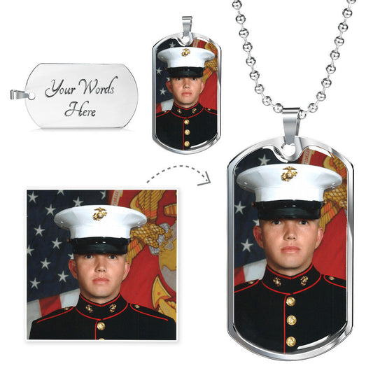 Memory Dog Tag necklace (upload your pic)