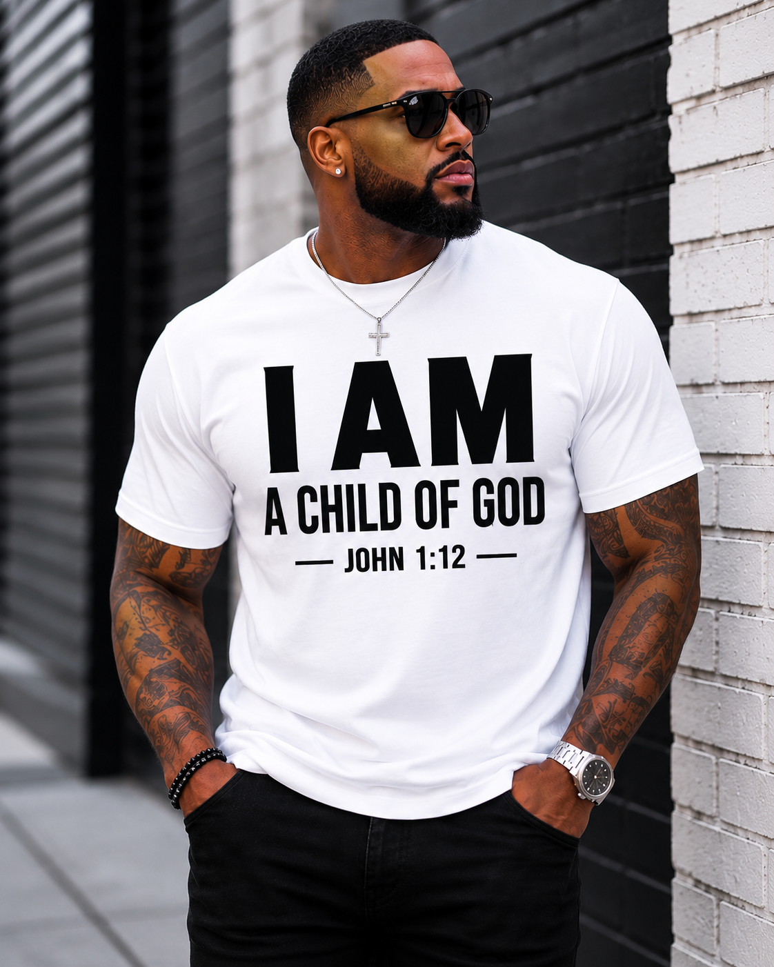 I AM A Child of God T-Shirt | John 1:12 Christian Faith Tee