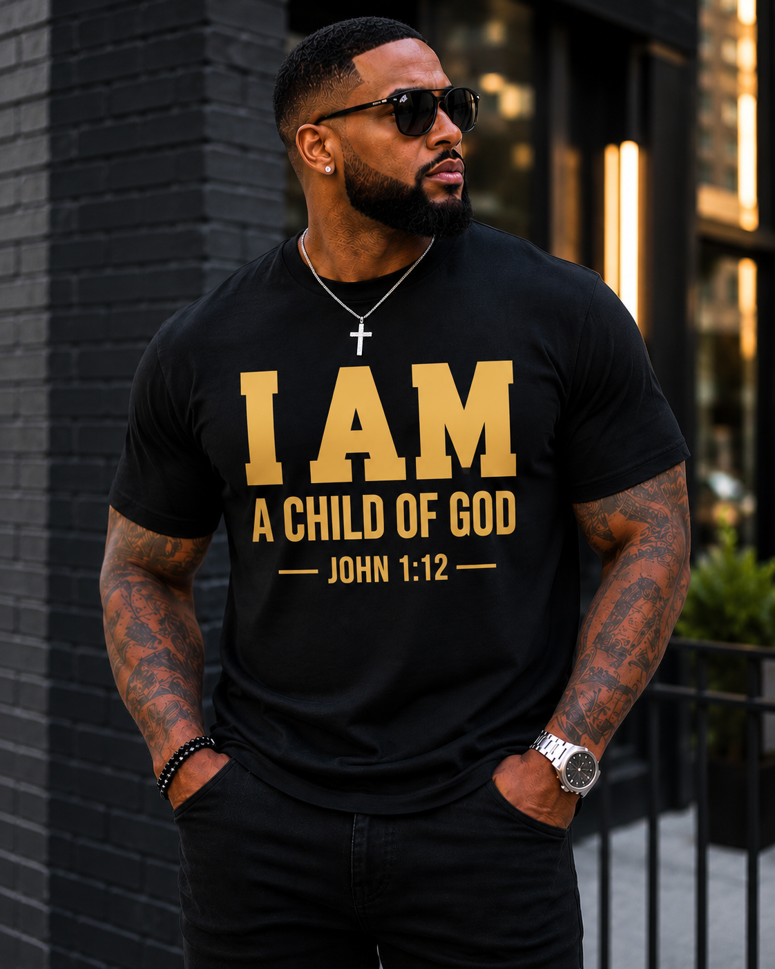 I AM A Child of God T-Shirt | John 1:12 Christian Faith Tee