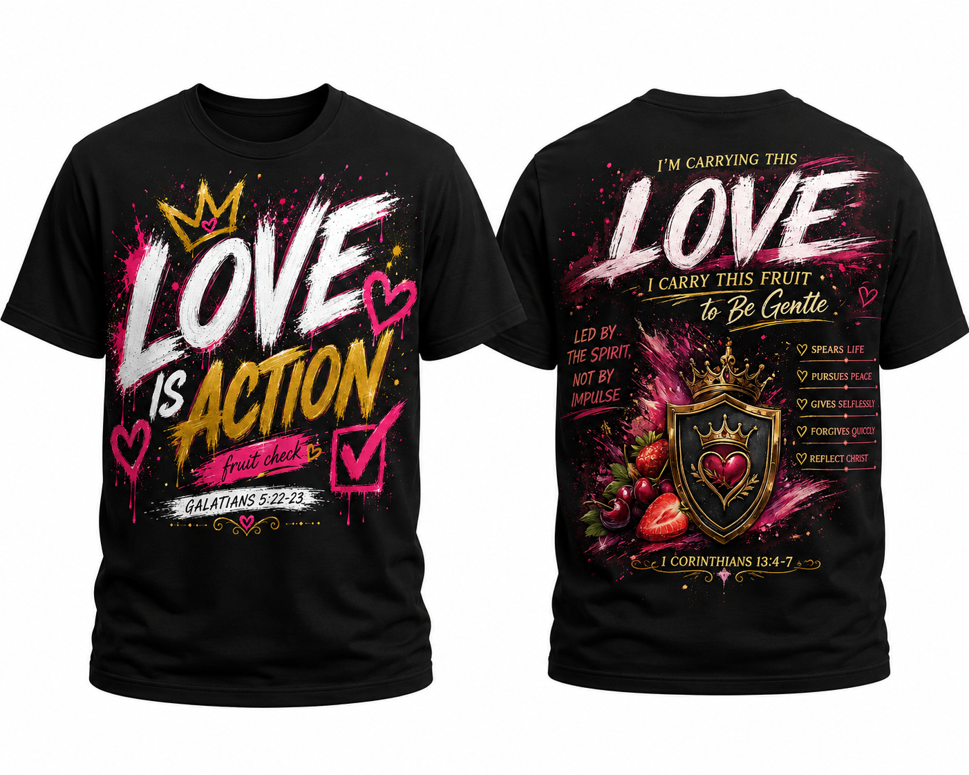 Love Is Action — Fruit Check Tee