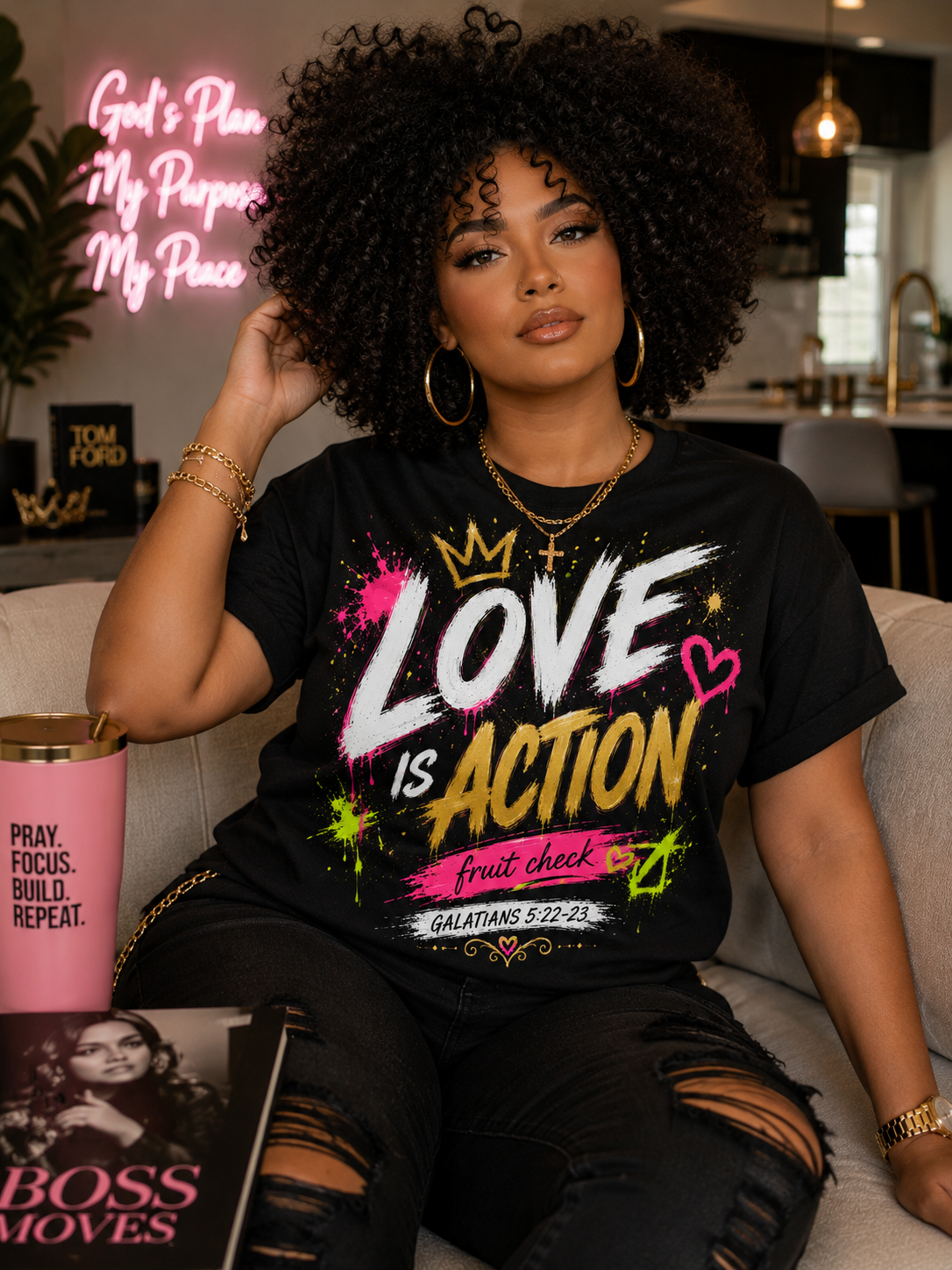 Love Is Action — Fruit Check Tee