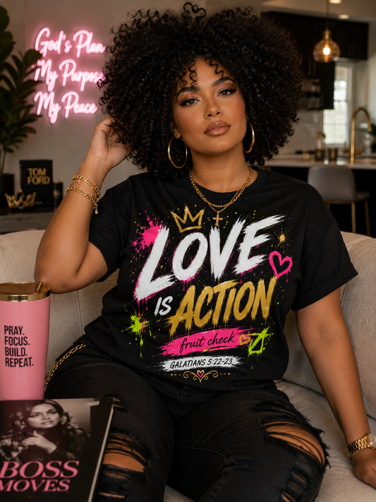 Love Is Action — Fruit Check Tee