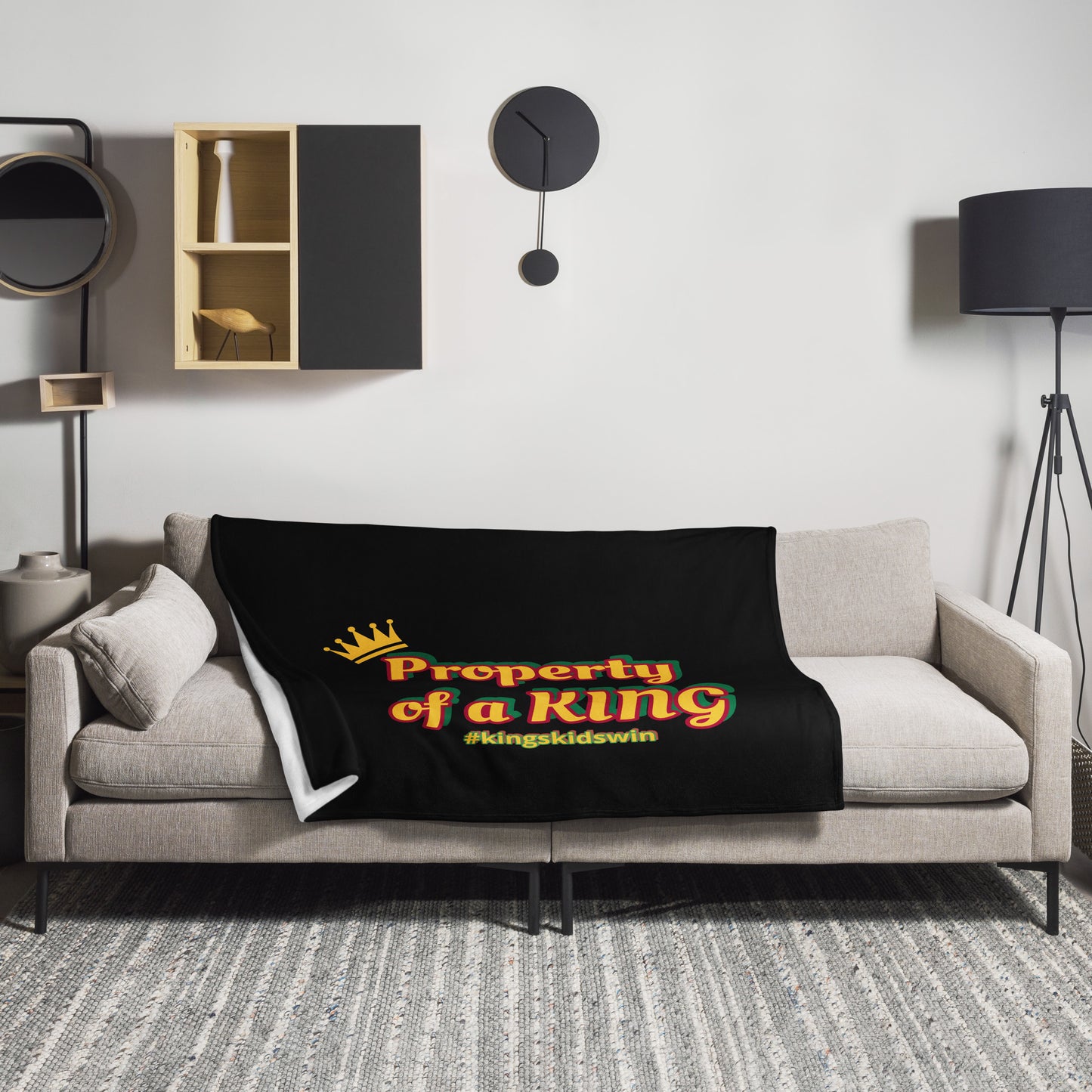 Property of a King Throw Blanket