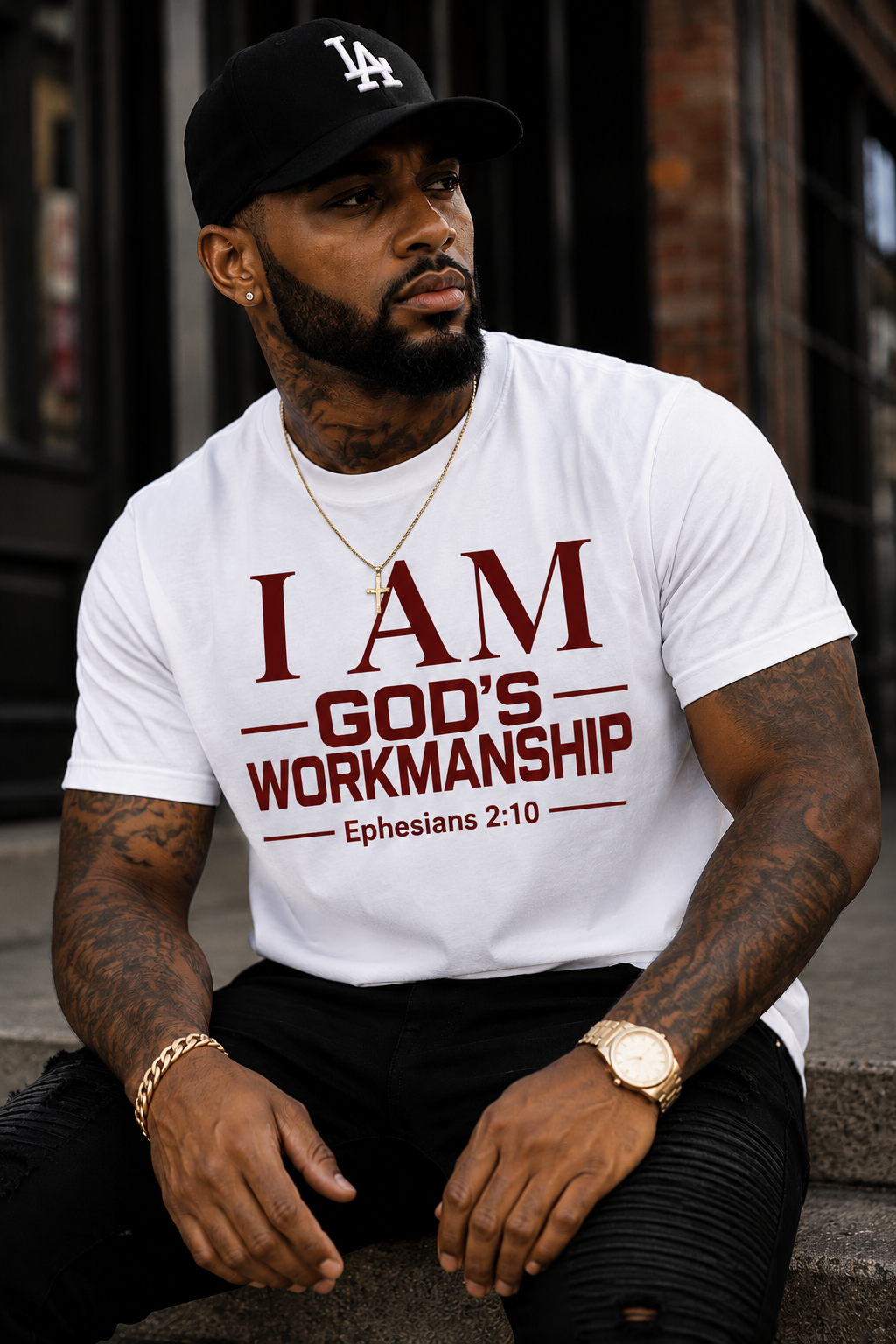 I AM God's Workmanship T-Shirt | Ephesians 2:10 Christian Faith Tee
