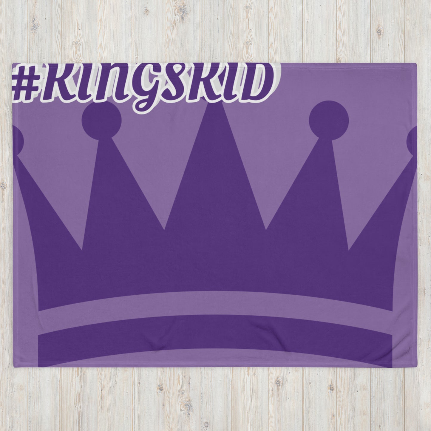 Kings Kid Purple Throw Blanket